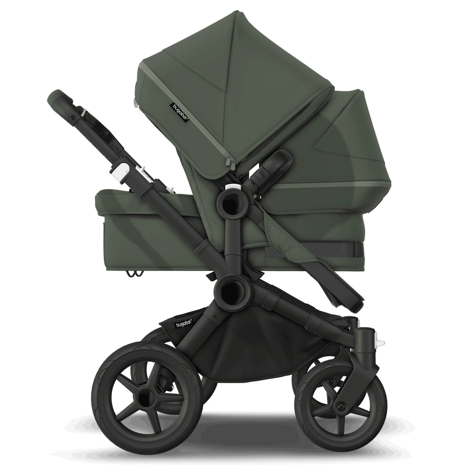 Bugaboo Donkey 5 Duo Complete Cloud T Travel System - Forest Green - Image 5
