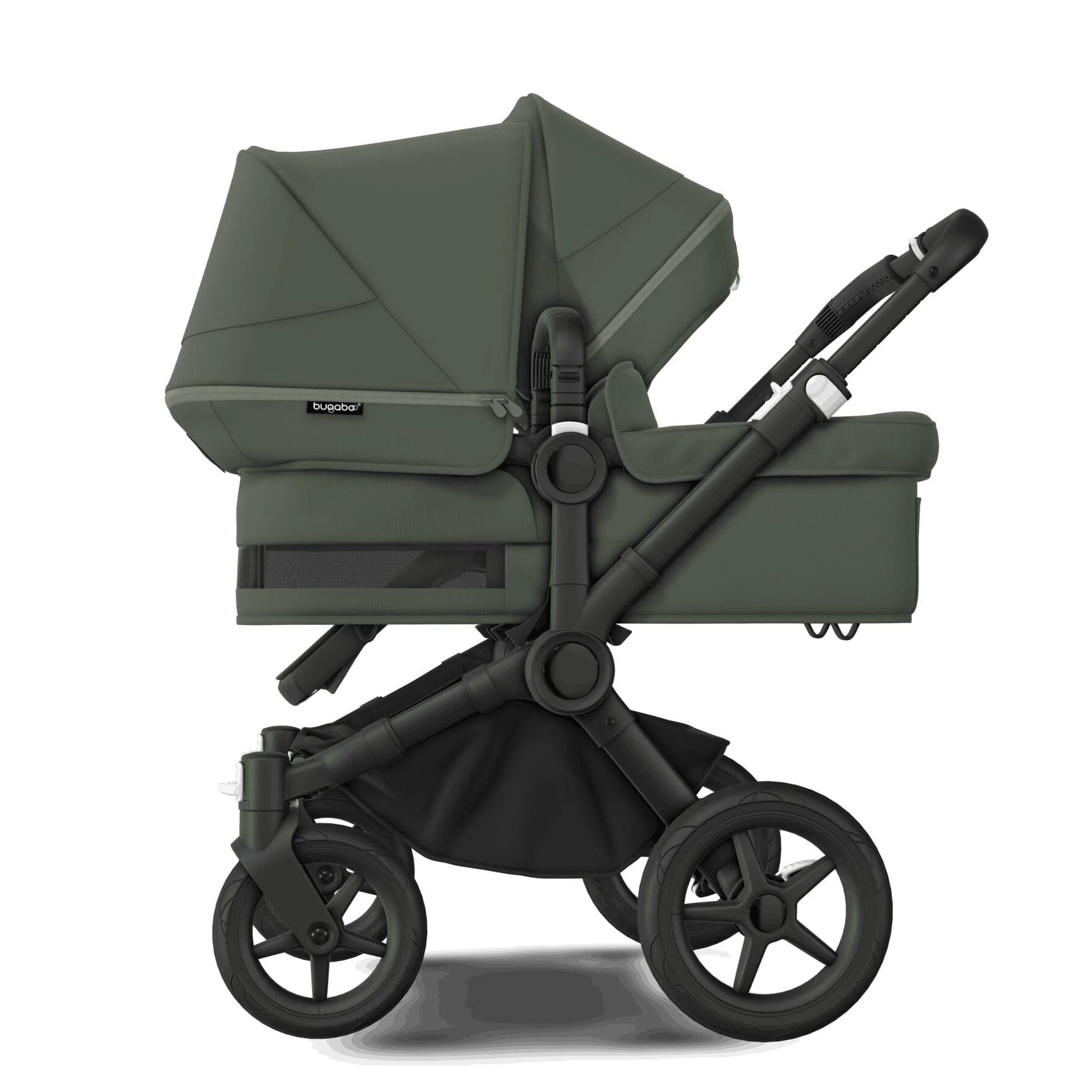 Bugaboo Donkey 5 Duo Complete Cloud T Travel System - Forest Green - Image 6
