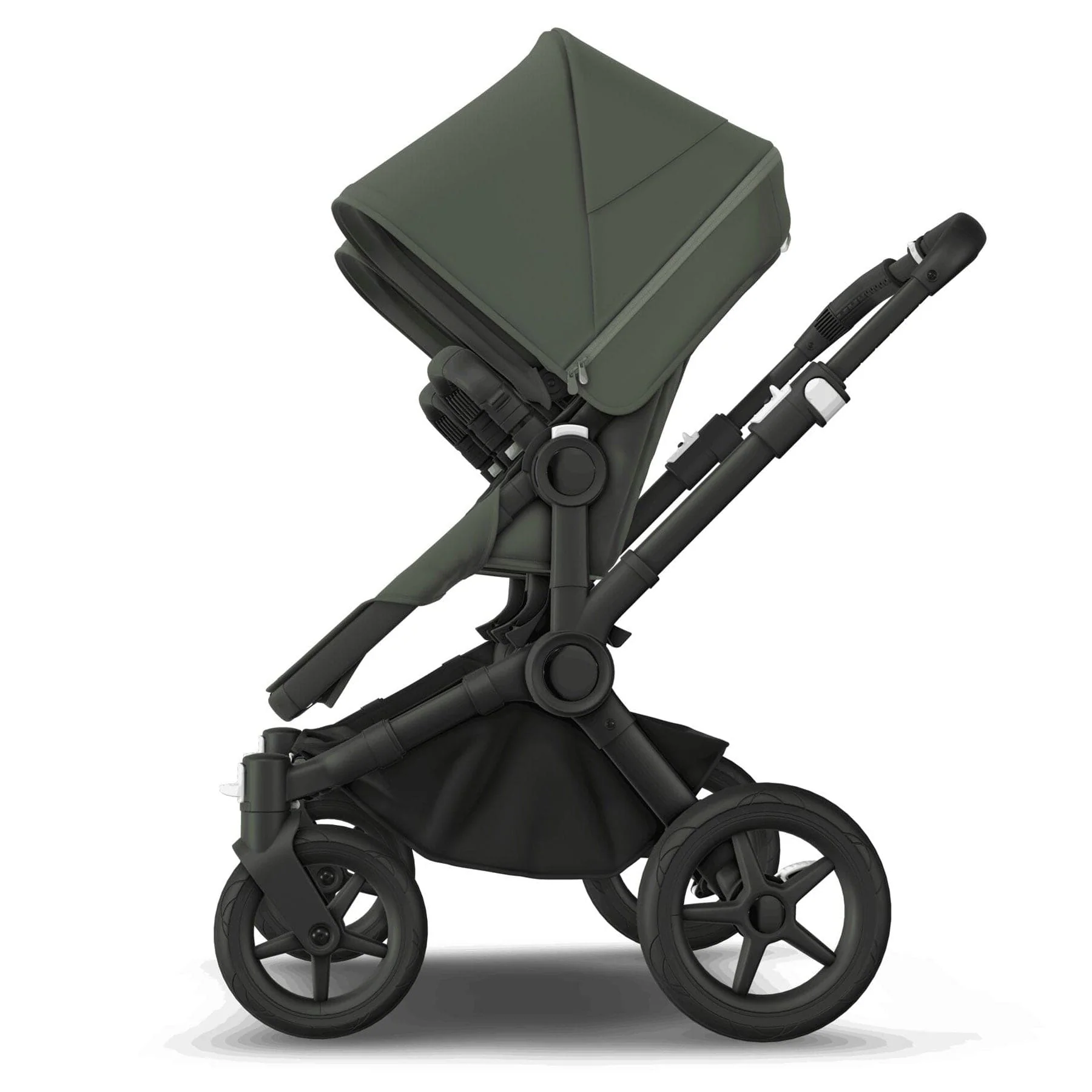 Bugaboo Donkey 5 Twin Complete Cloud T Travel System - Forest Green - Image 10