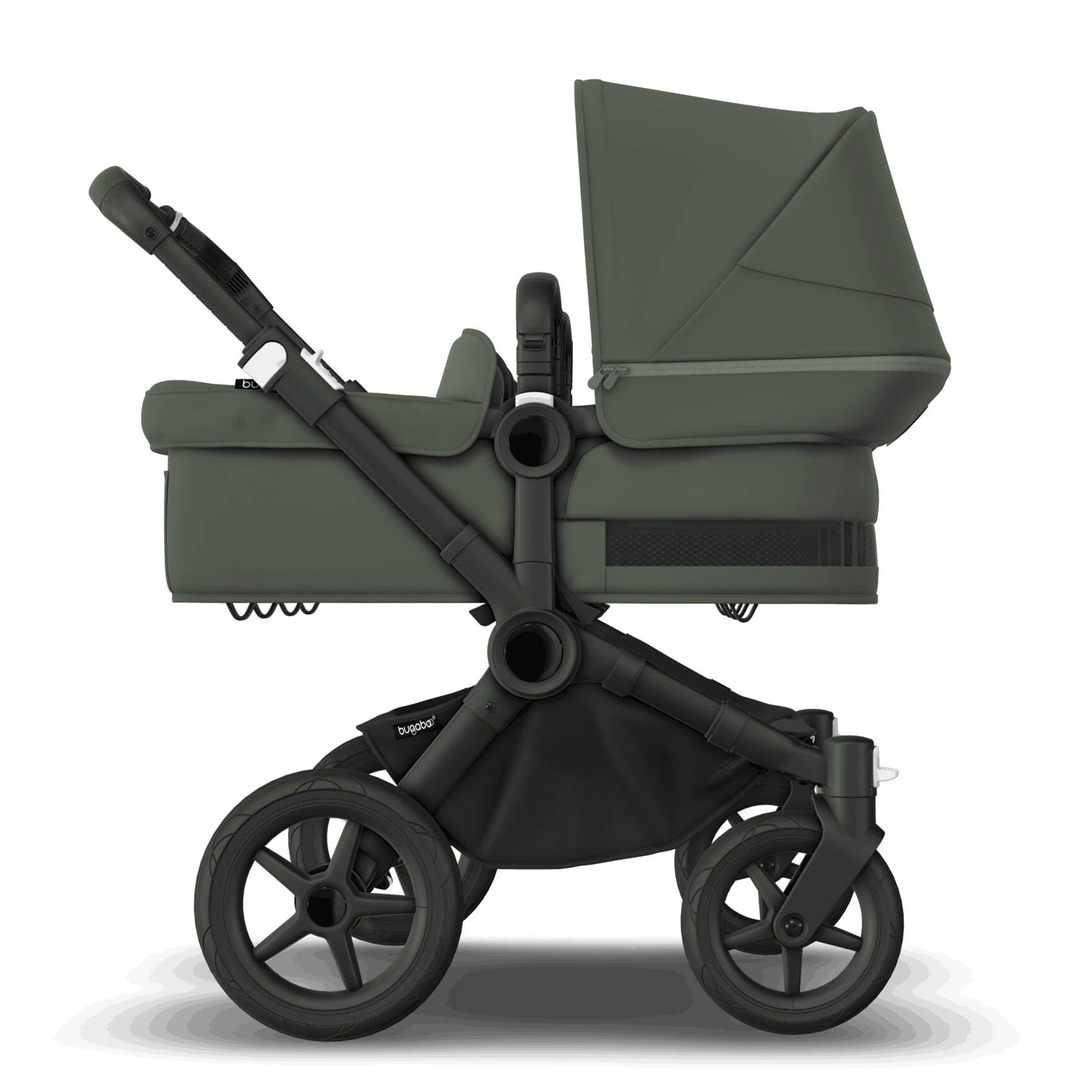 Bugaboo Donkey 5 Twin Complete Cloud T Travel System - Forest Green - Image 5