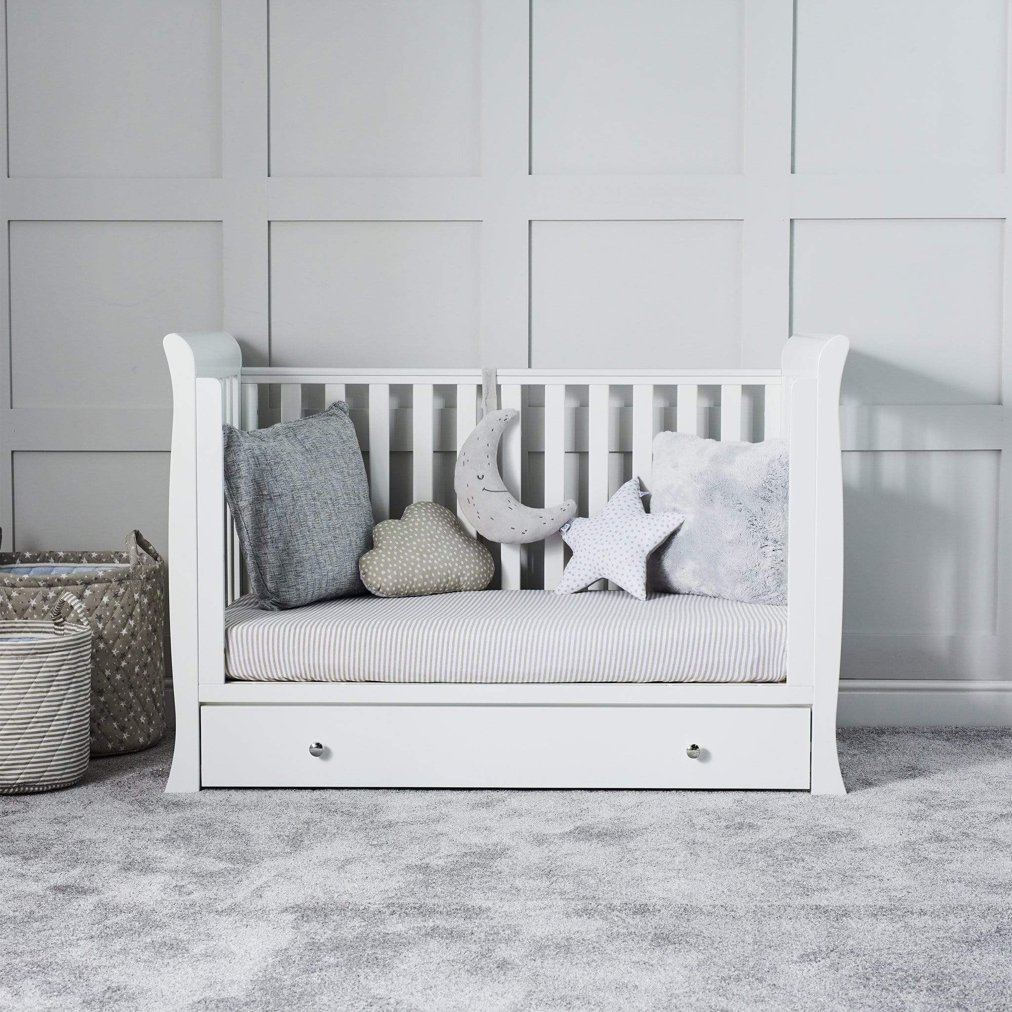 Ickle Bubba Snowdon 4 in 1 Mini Cot Bed - White - Image 4