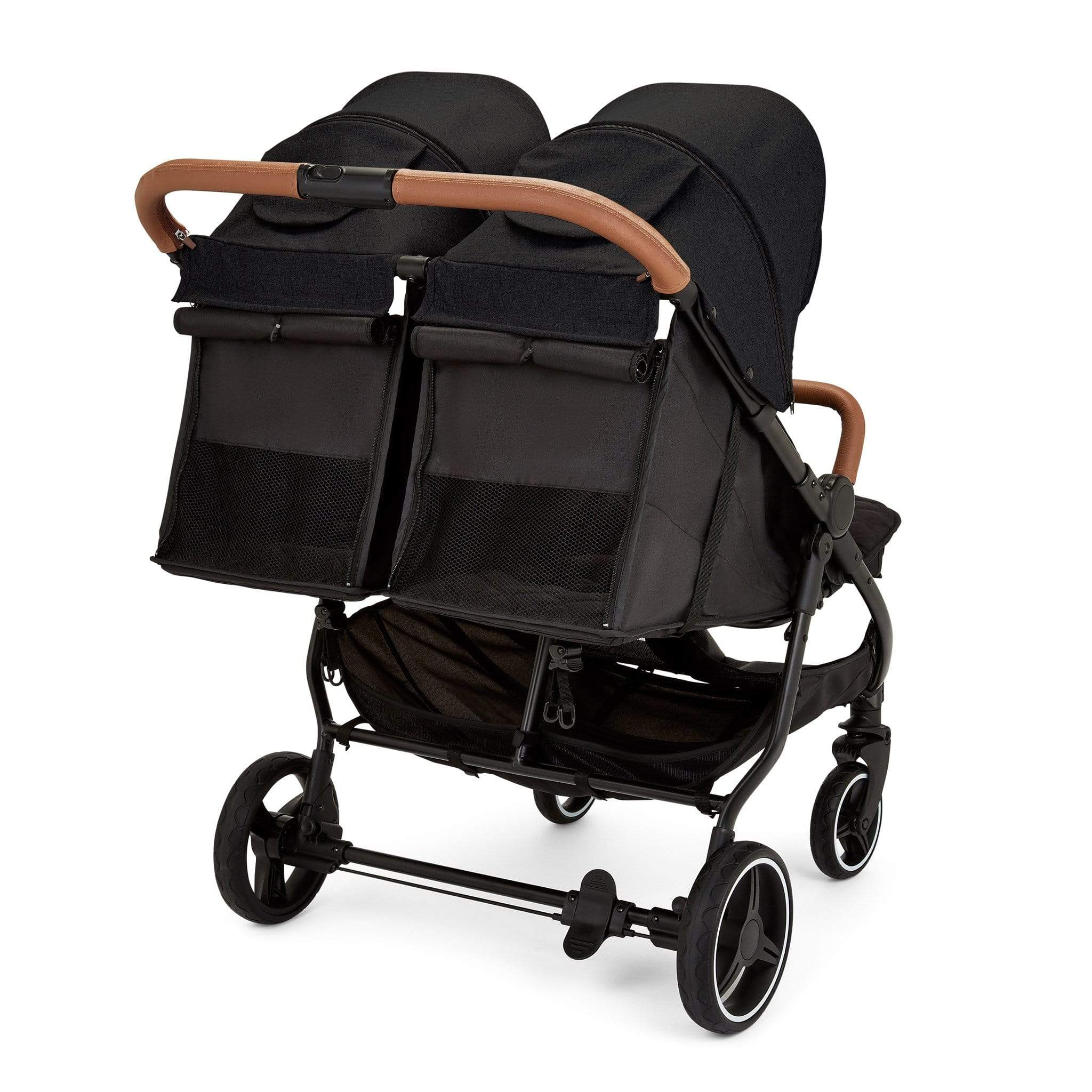 Ickle Bubba Venus Double Stroller - Black/Black/Tan - Image 7