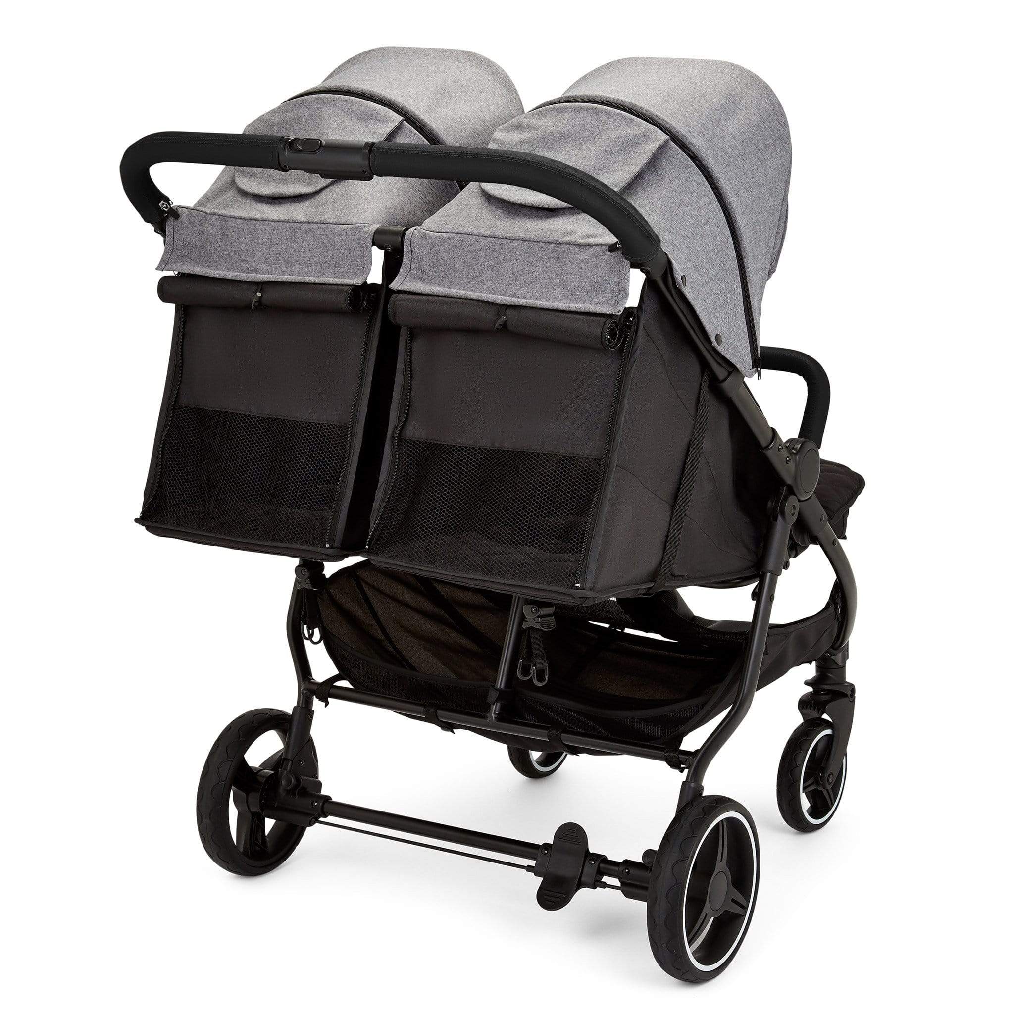 Ickle Bubba Venus Double Stroller - Black/Space Grey/Black - Image 6