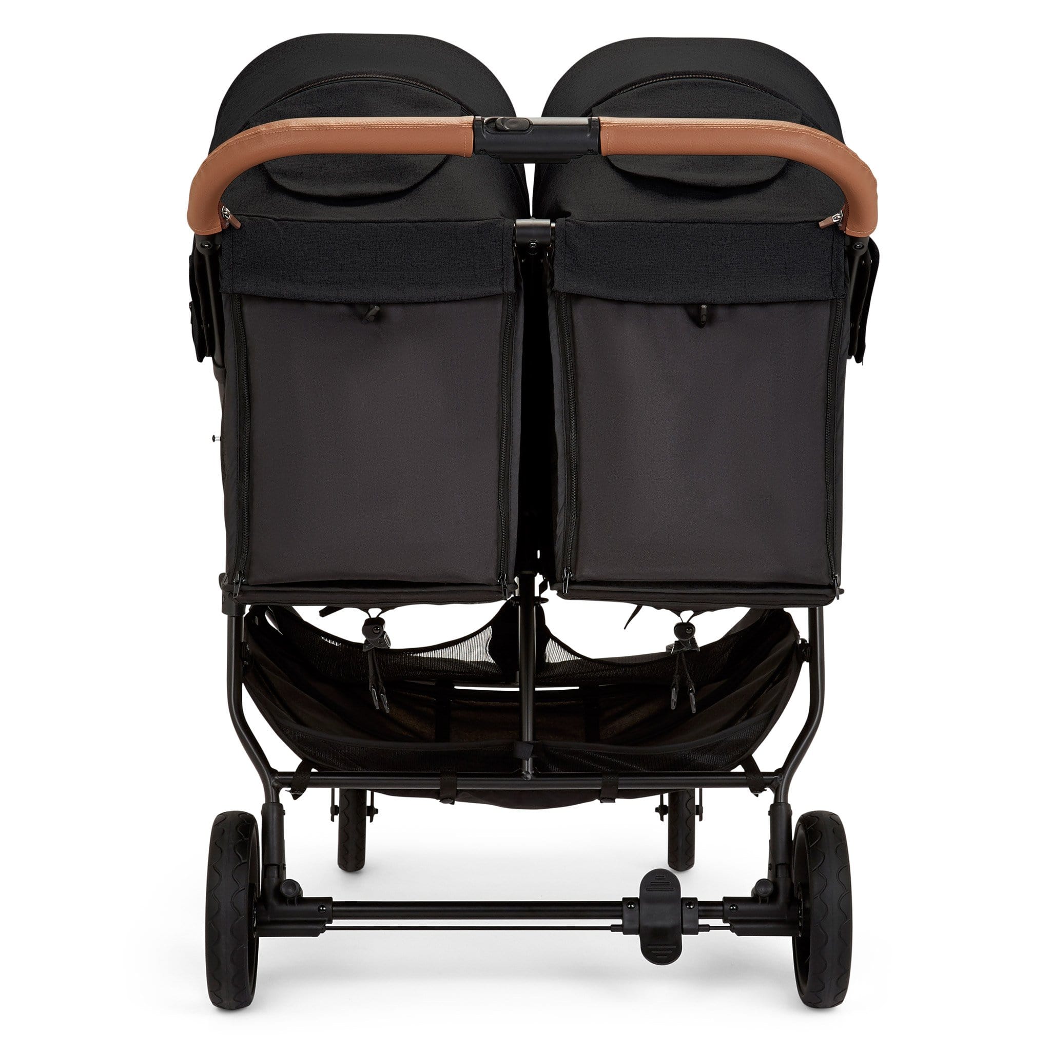 Ickle Bubba Venus Max Double Stroller - Black/Black/Tan - Image 4
