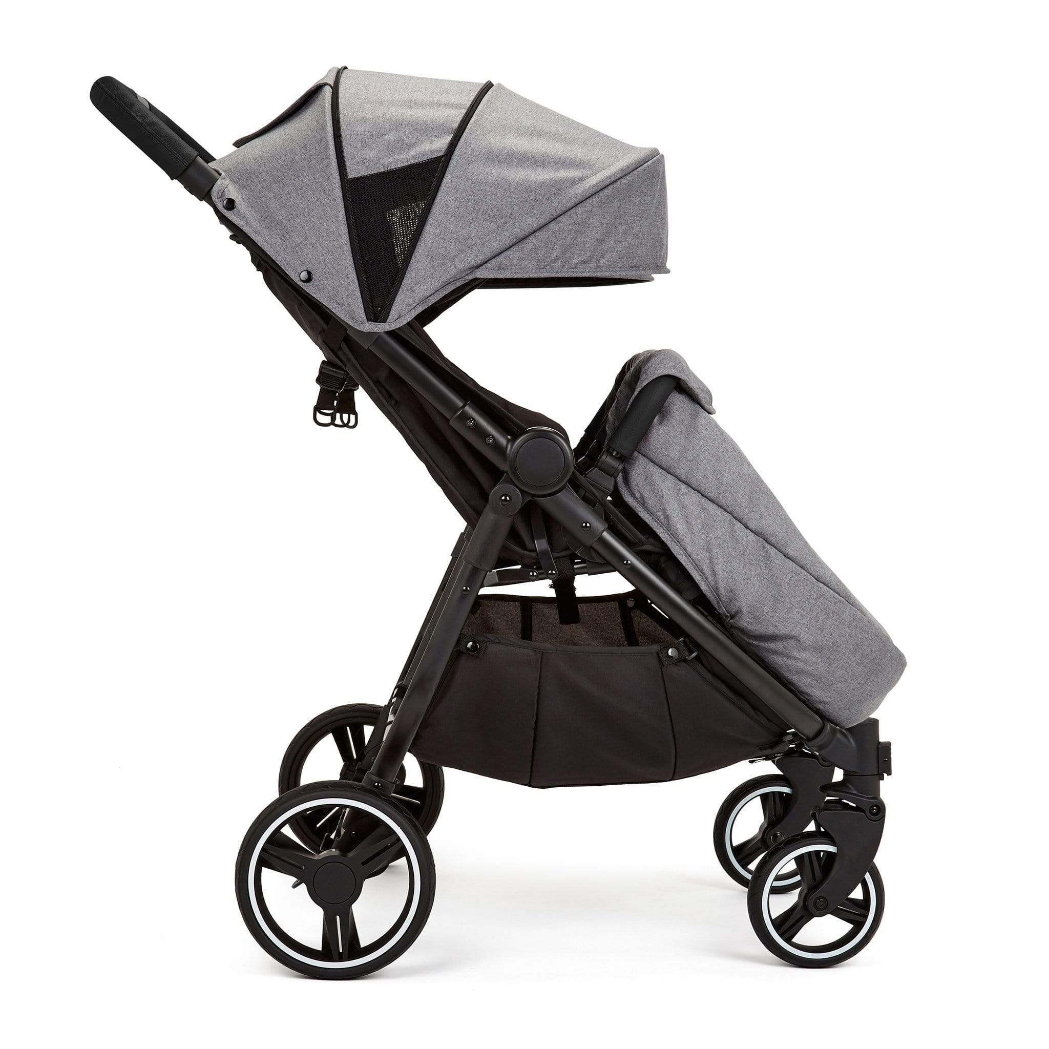 Ickle Bubba Venus Max Double Stroller - Black/Space Grey/Black - Image 5