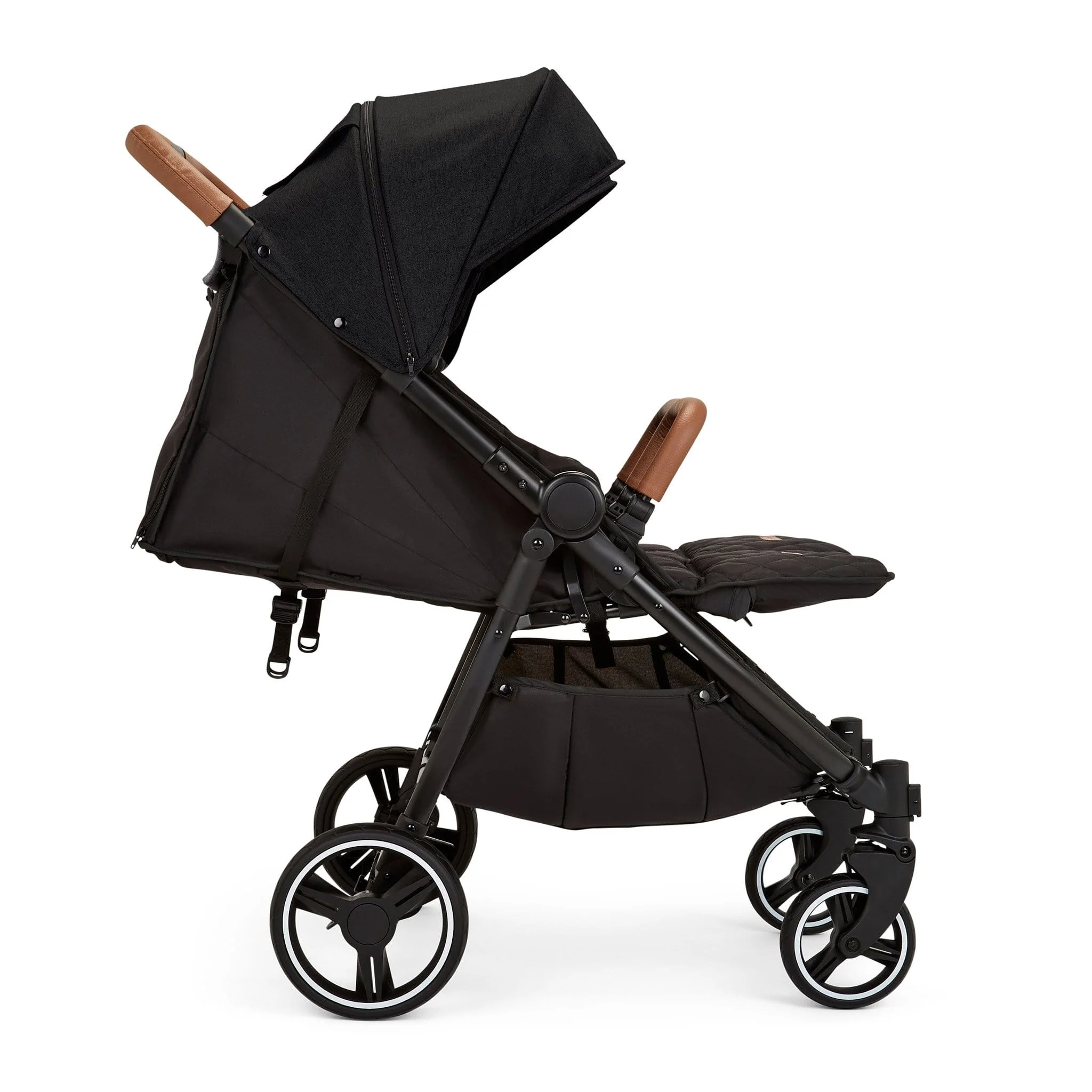 Ickle Bubba Venus Prime Double Stroller - Black/Black/Tan - Image 11