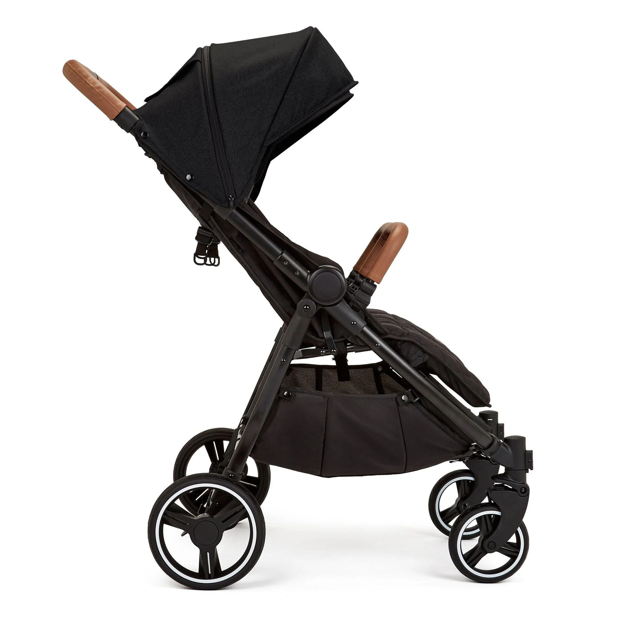 Ickle Bubba Venus Prime Double Stroller - Black/Black/Tan - Image 12