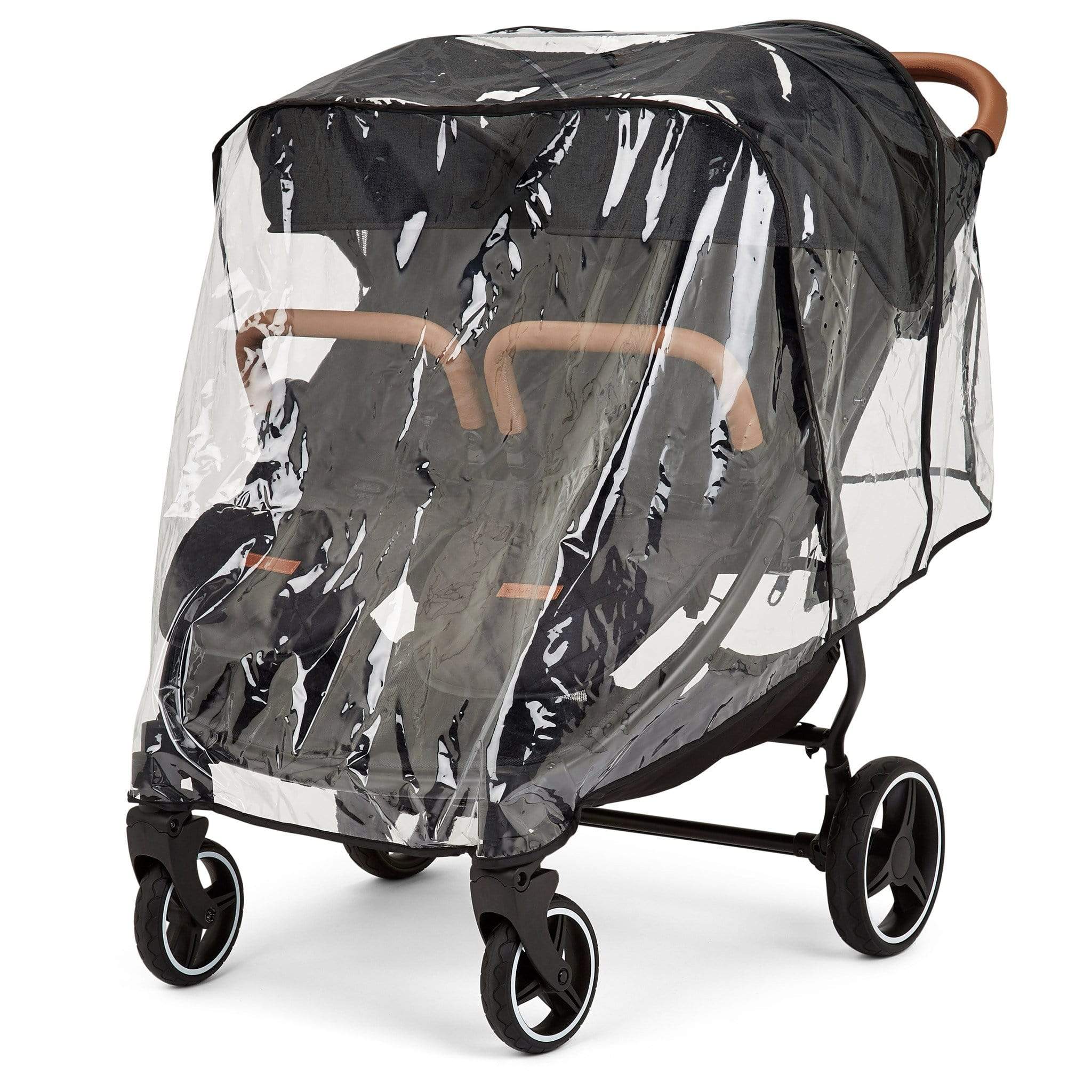 Ickle Bubba Venus Prime Double Stroller - Black/Black/Tan - Image 7