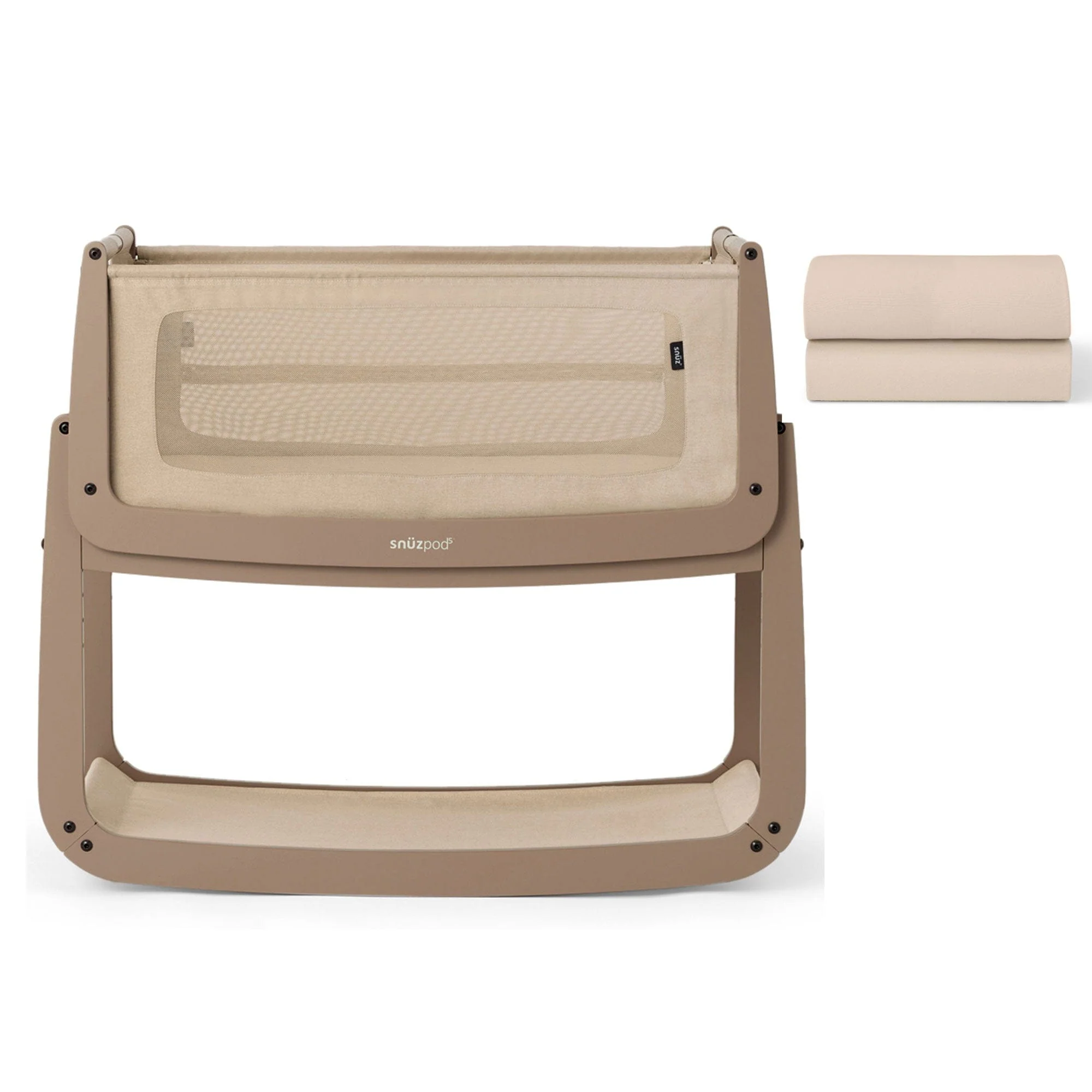 SnüzPod 5 Bedside Crib - Mocha - Image 12
